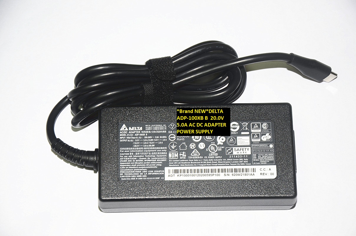 *Brand NEW* DELTA AC100-240V 50/60Hz ADP-100XB B 20.0V 5.0A AC DC ADAPTER POWER SUPPLY - Click Image to Close